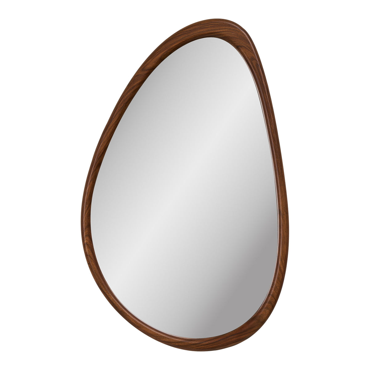 LUXON – מראה בצורה אורגנית עם מסגרת MDF בגוון טבעי