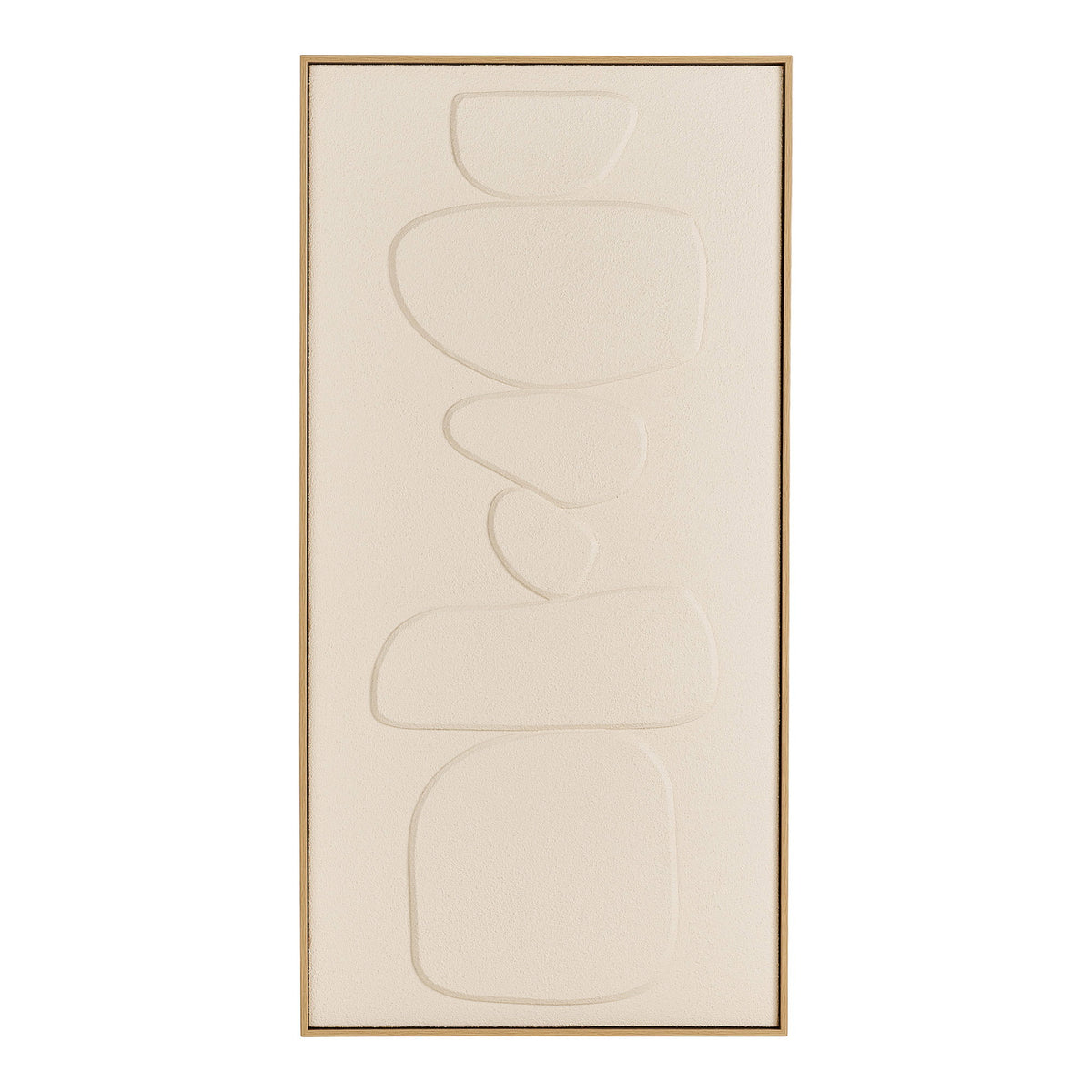 VIKA – תמונת קיר עם רליף בגוון בז׳, 60×120
