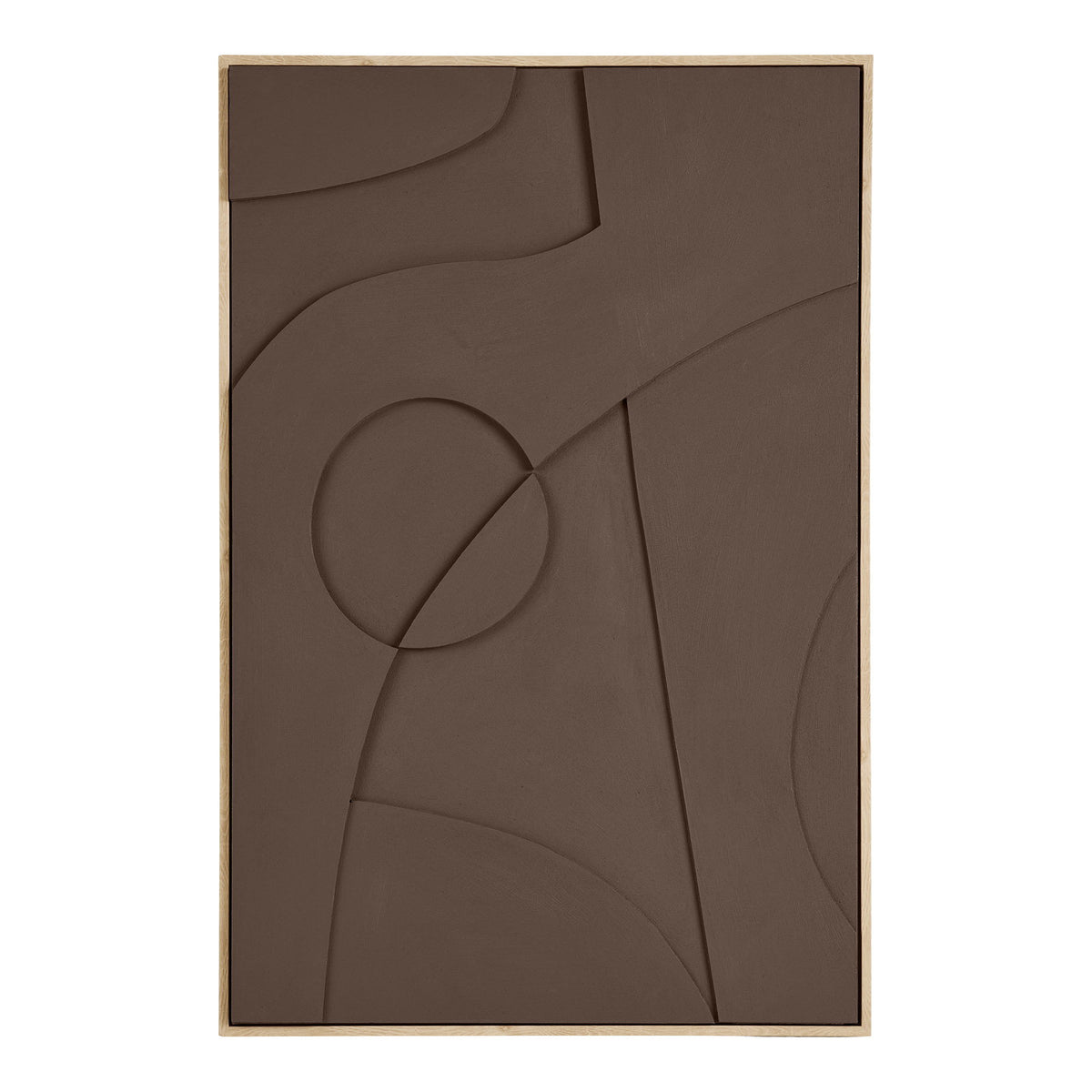 BELLI – תמונת קיר עם רליף בגוון חום, 60×90