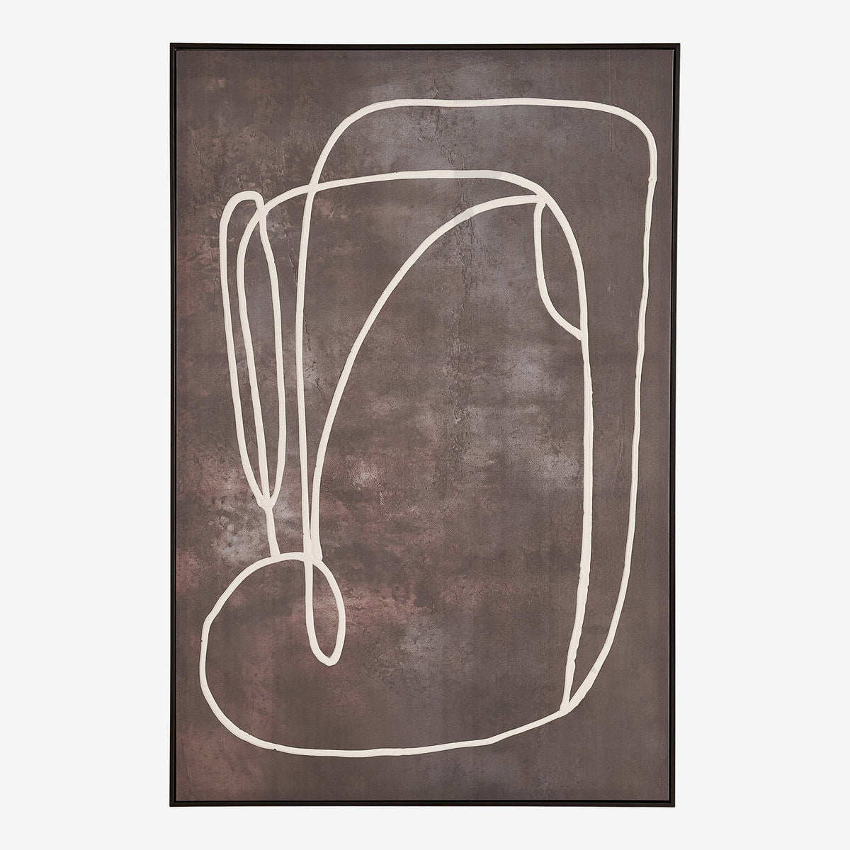 APIA – תמונת קנבס בגוון חום כהה, 80×120
